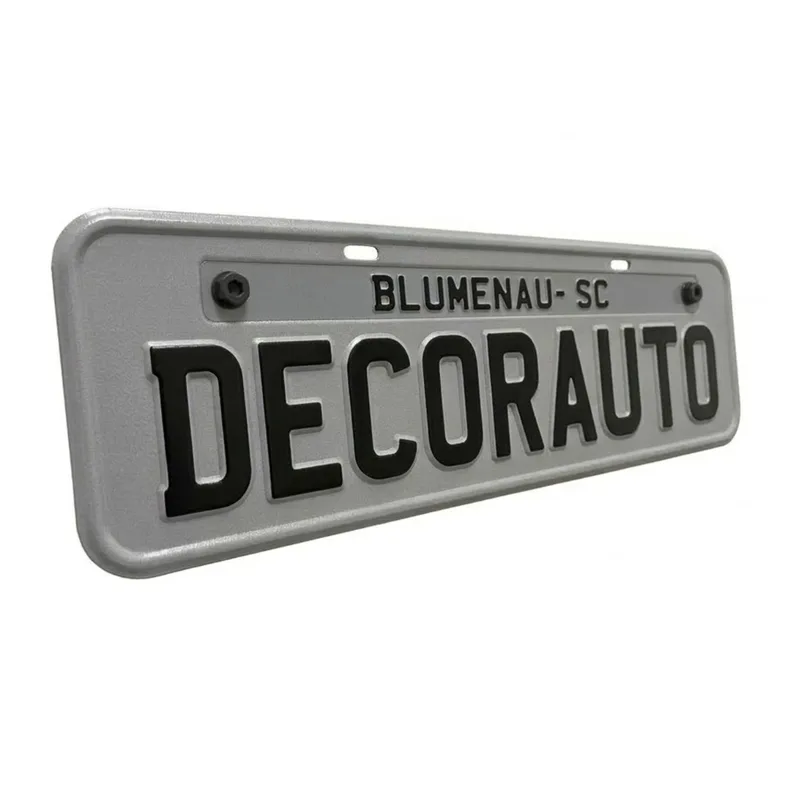 Placa cinza padrão antigo
