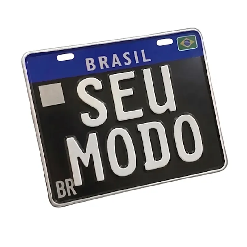 Placa decorativa colecionador de moto preta com letras em alto relevo