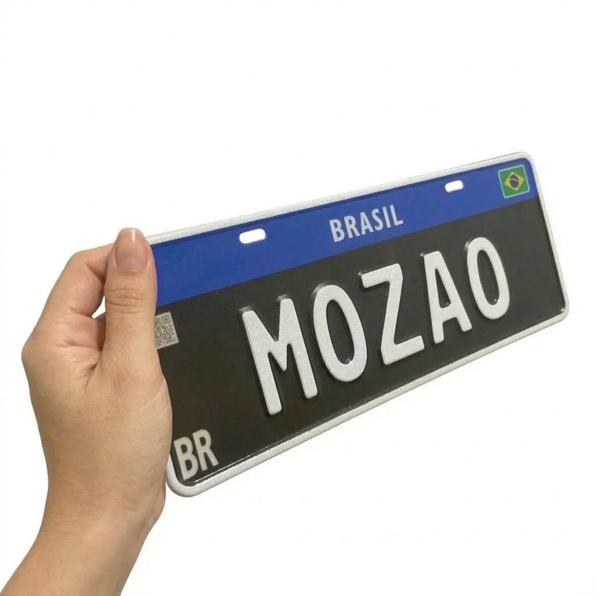 Placa colecionador preta personalizada de presente
